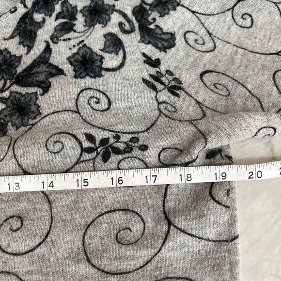 Sarah Spencer Large Angora Rabbit Hair Lambswool Blend Gray Sweater Top - Picture 6 of 7